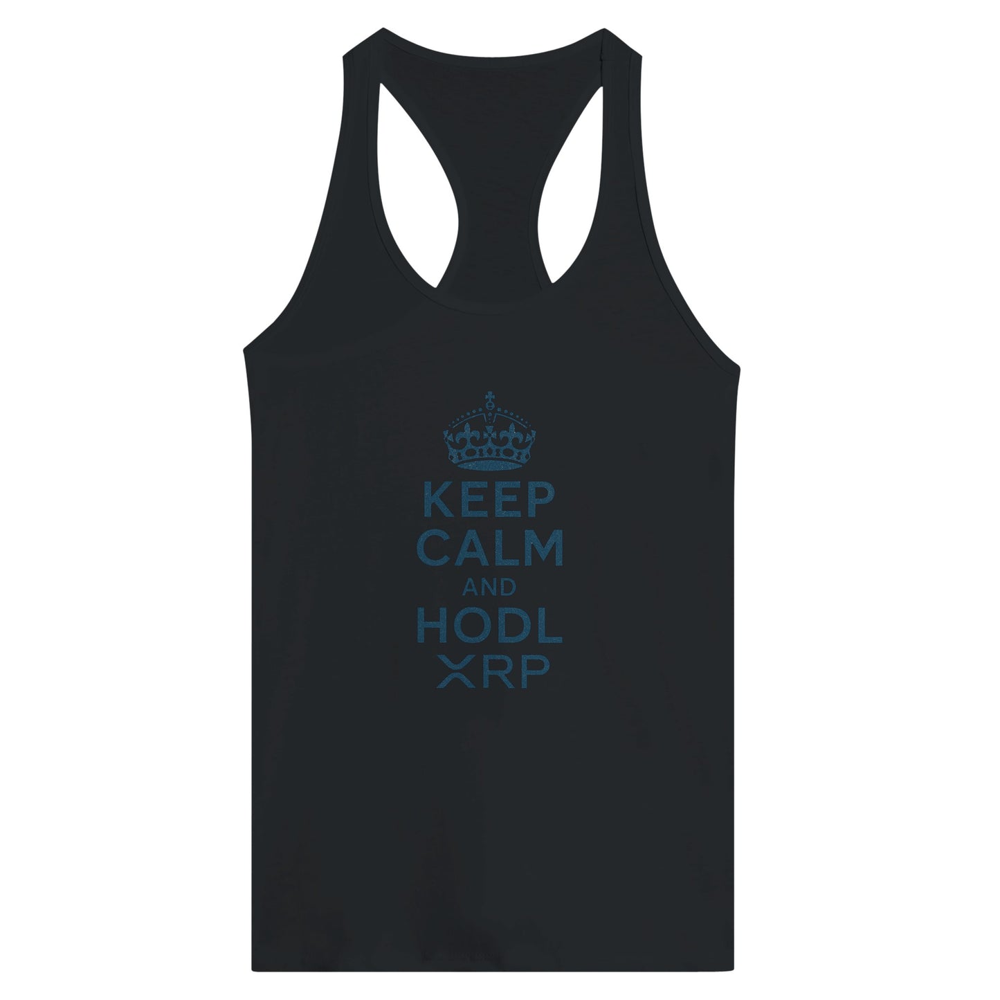 XRP Women’s Racerback Tank – Keep Calm & HODL Crypto Gear - F4 Custom Prints
