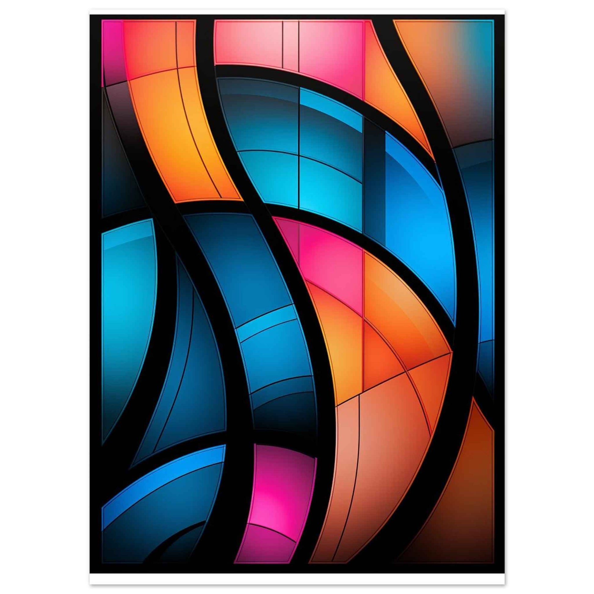"Chromatica Swirl" Poster – Vibrant Abstract Wall Art (Multiple Sizes Available)