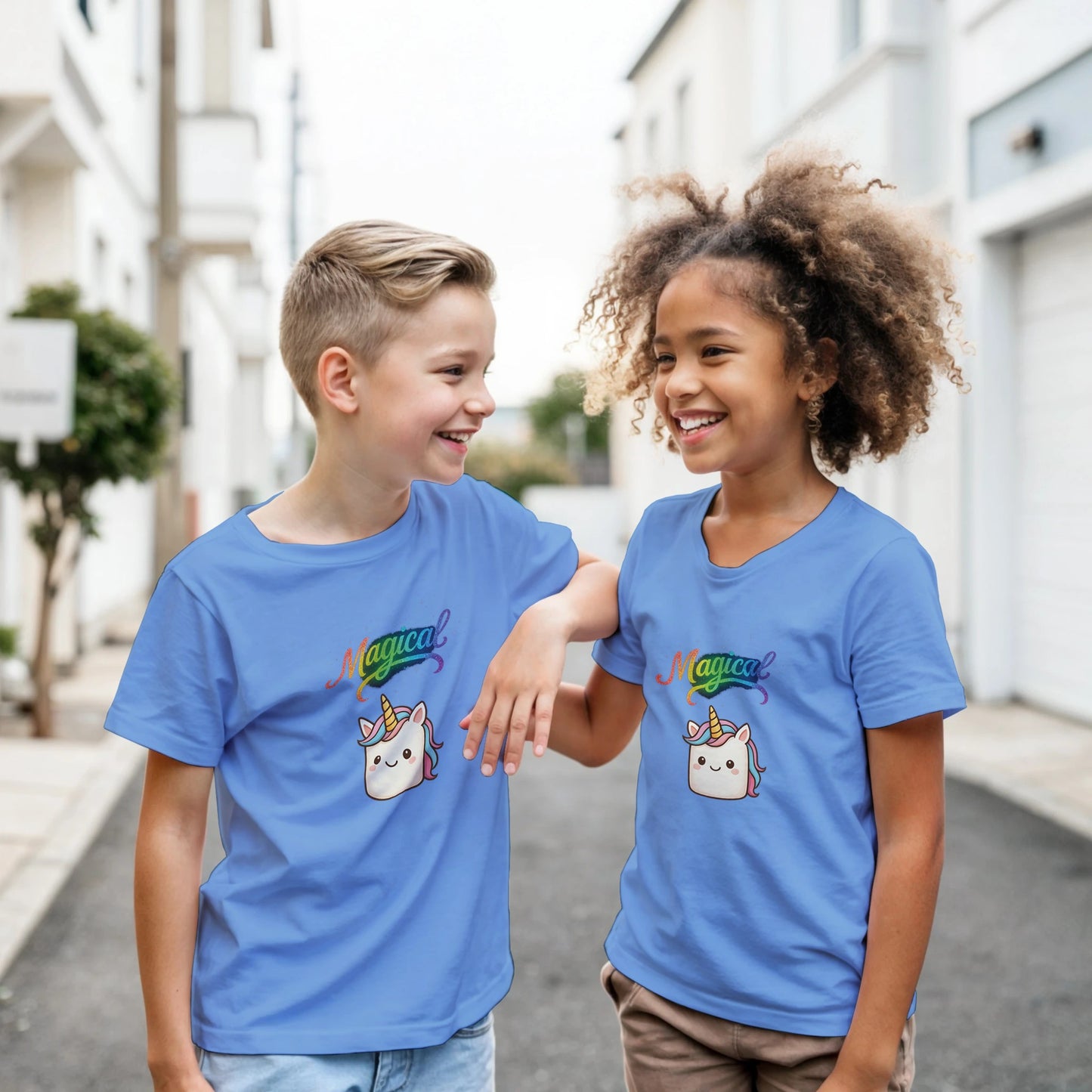 Magical Unicorn Rainbow Design T-Shirt – Sibling Rivalryz Sister Made Graphic Tee - F4 Custom Prints