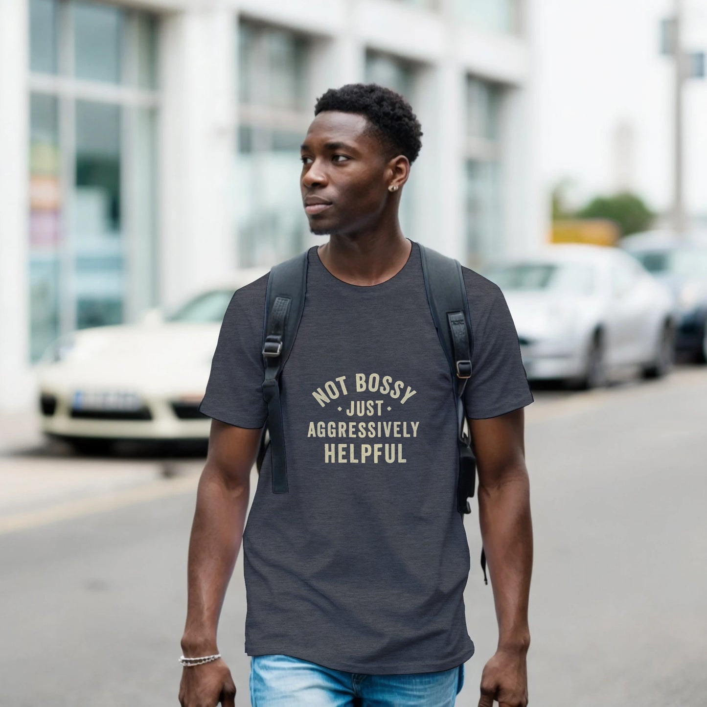 Aggressively Helpful T-Shirt -Sarcastic Humor Tee - F4 Custom Prints