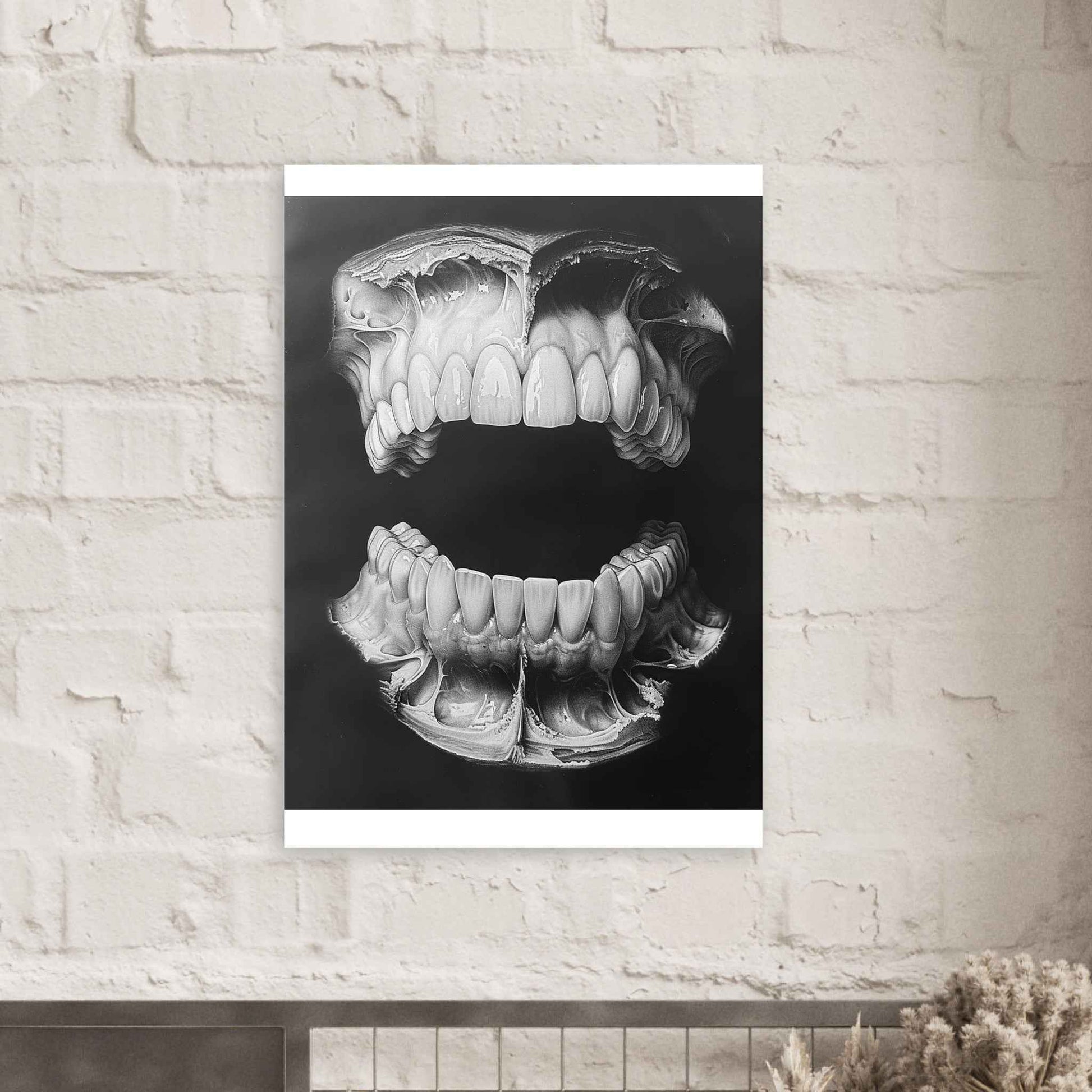 "Unveiled Anatomy" Poster – Ethereal Dental X-Ray Style Wall Art (Multiple Sizes Available)