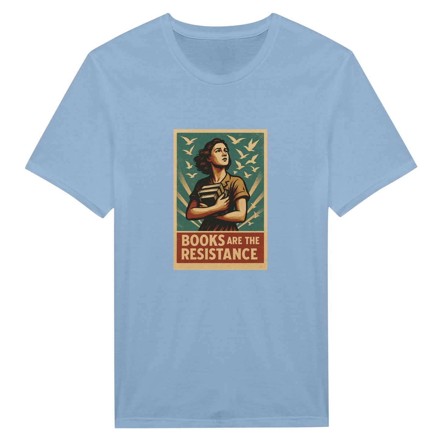 Books Are The Resistance T-Shirt – Vintage Activist Art for Book Lovers - F4 Custom Prints