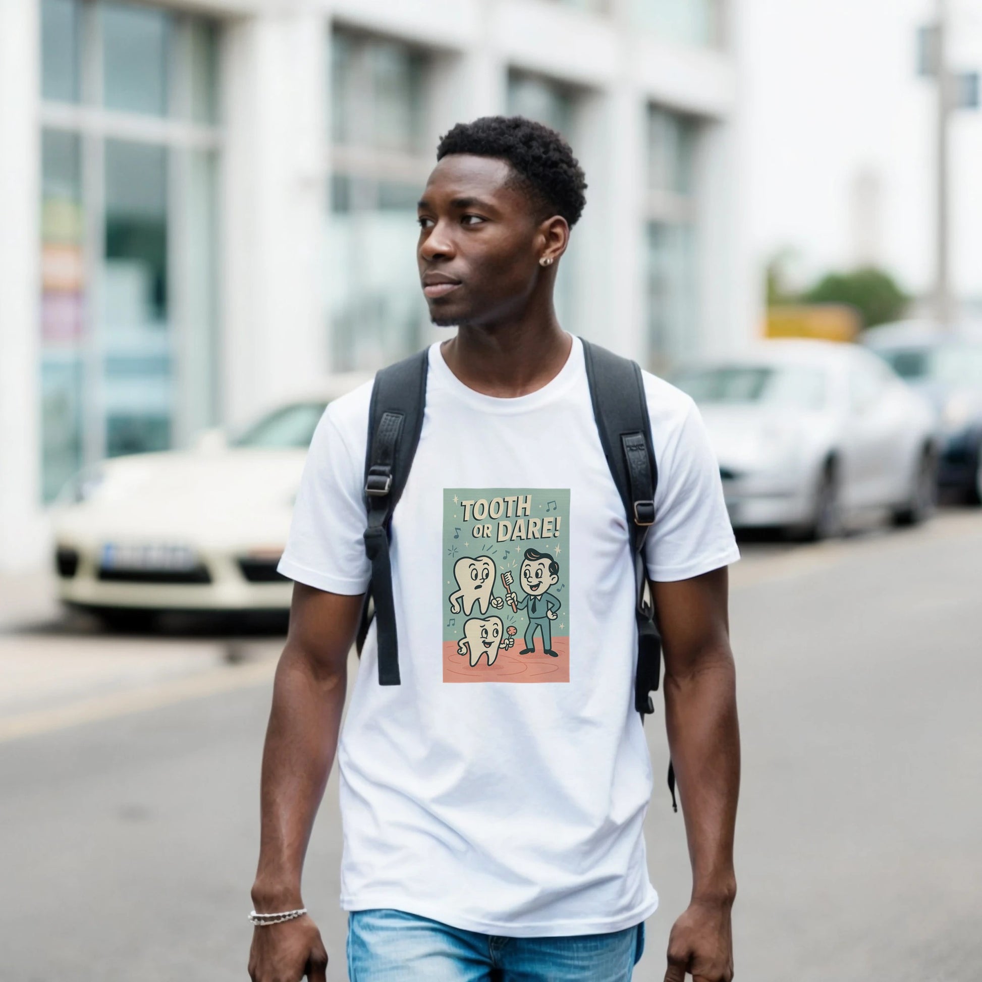 Tooth or Dare T-Shirt – Retro Dental Theme Tee - F4 Custom Prints