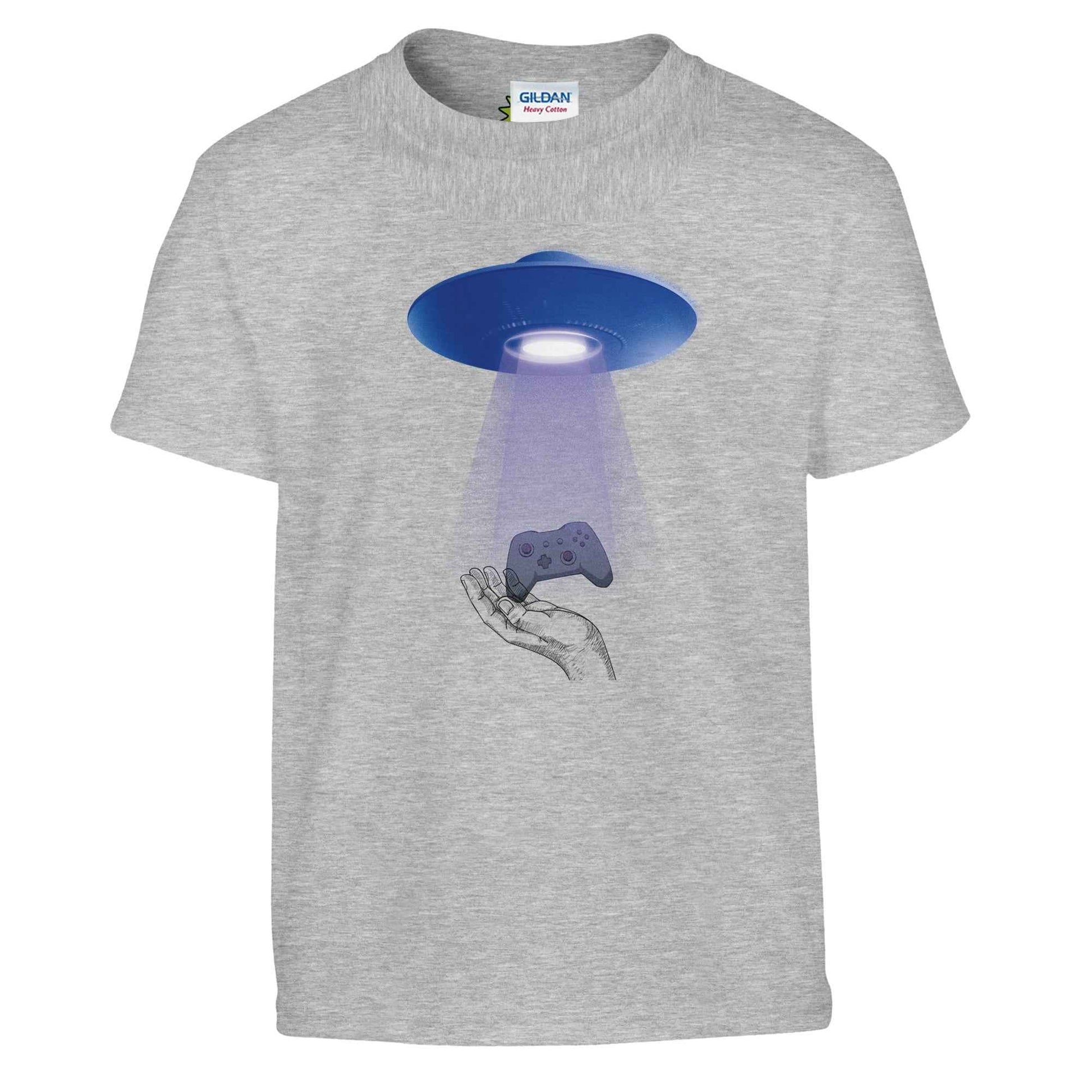 UFO Gamer Kid T-Shirt – Abducted by Gaming Tee (Sibling Rivalrze Collection) - F4 Custom Prints