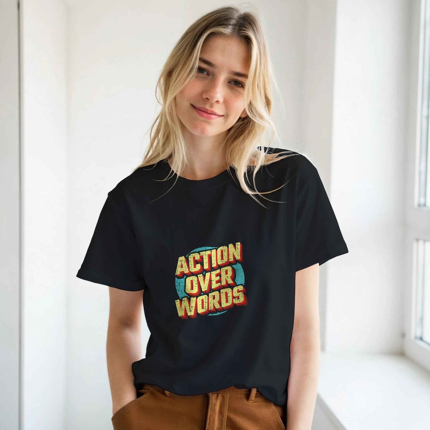 Action Over Words Graphic Tee – Premium Comfort & Bold Style for Everyday Wear