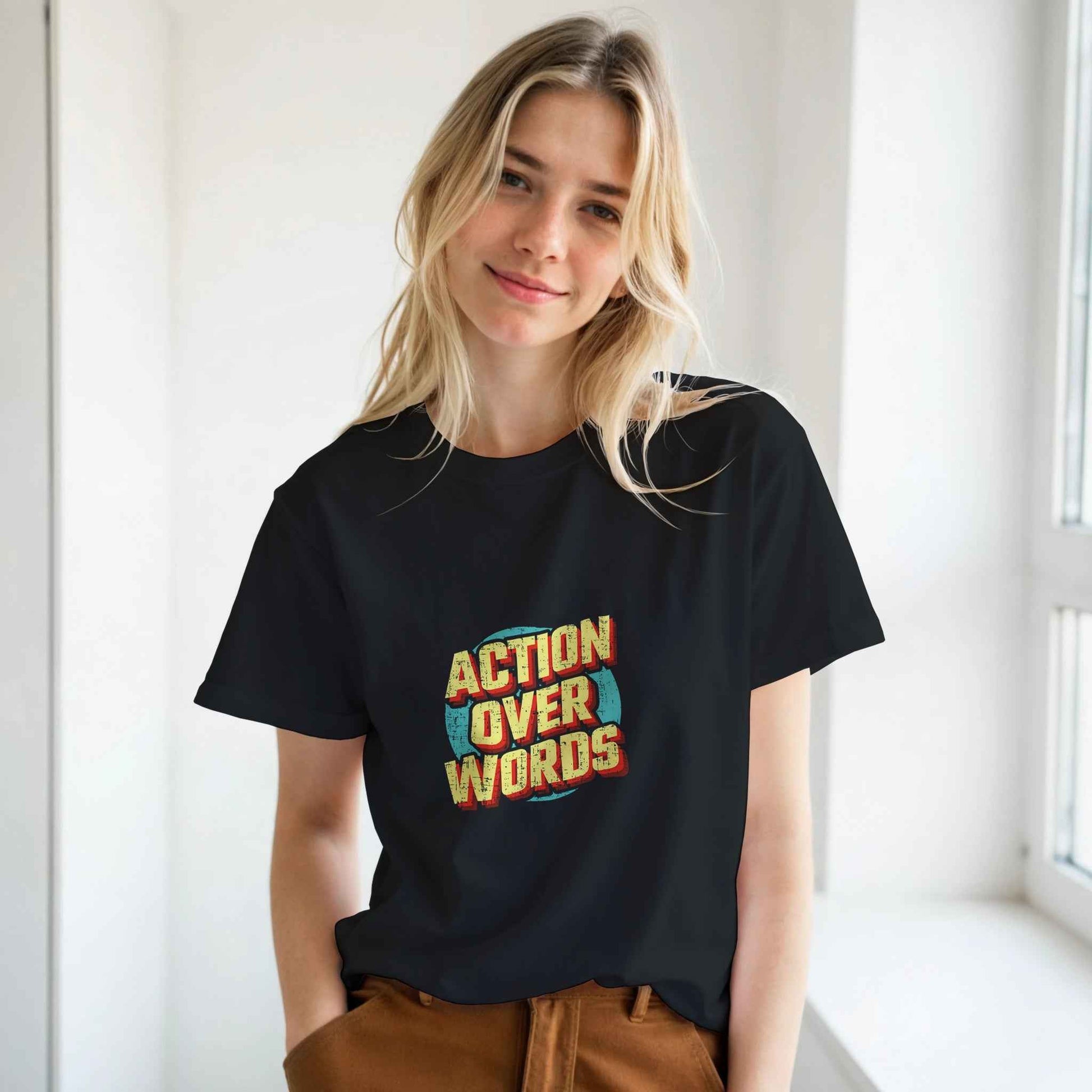 Action Over Words Graphic Tee – Premium Comfort & Bold Style for Everyday Wear