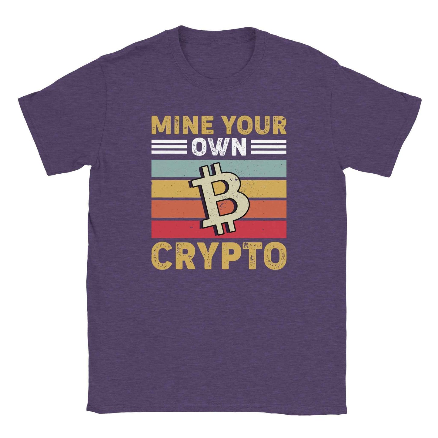 Bitcoin T-Shirt – 'Mine Your Own Crypto' Retro Sunset Design