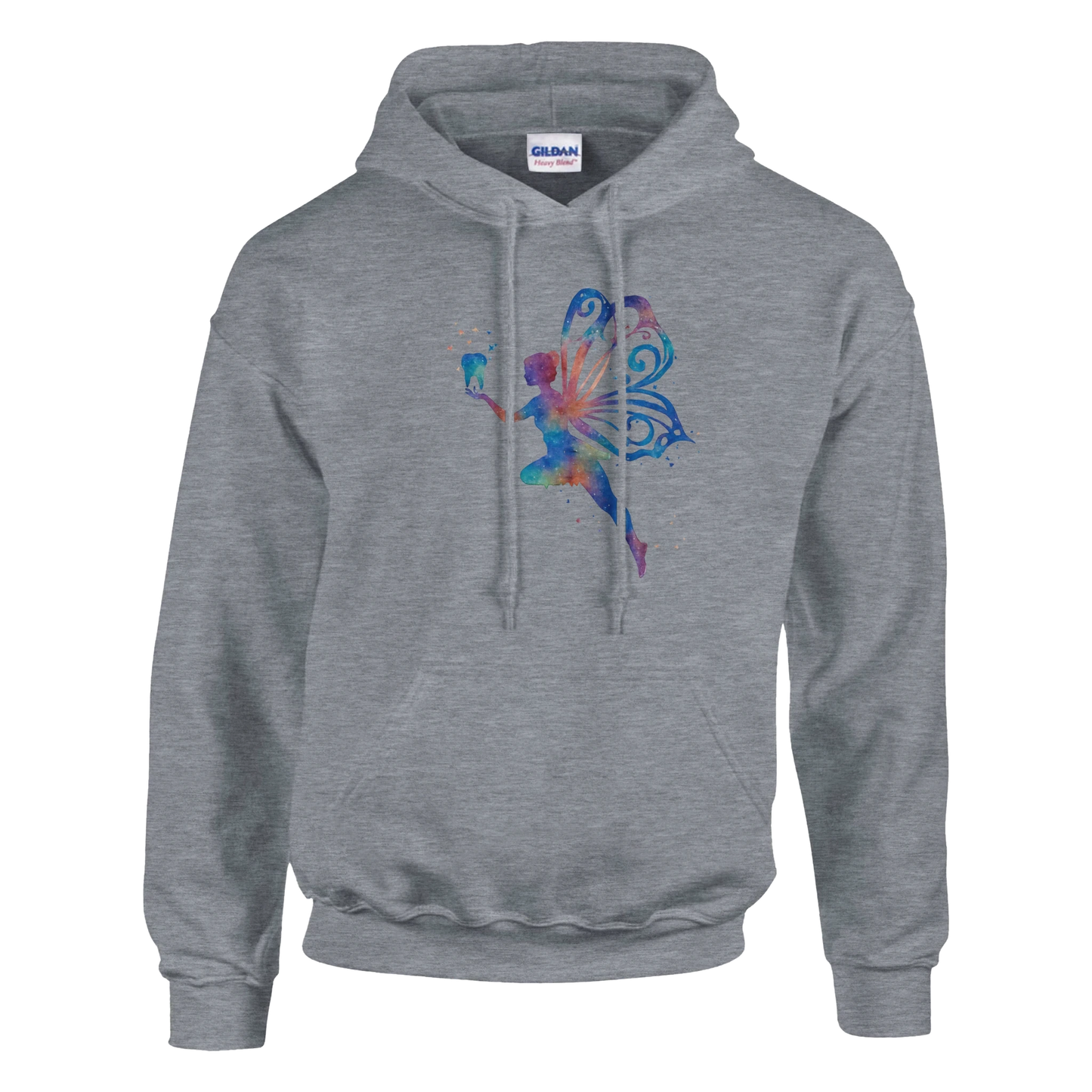 Tooth Fairy Watercolor Hoodie – Magical Dental Fairy Silhouette Design