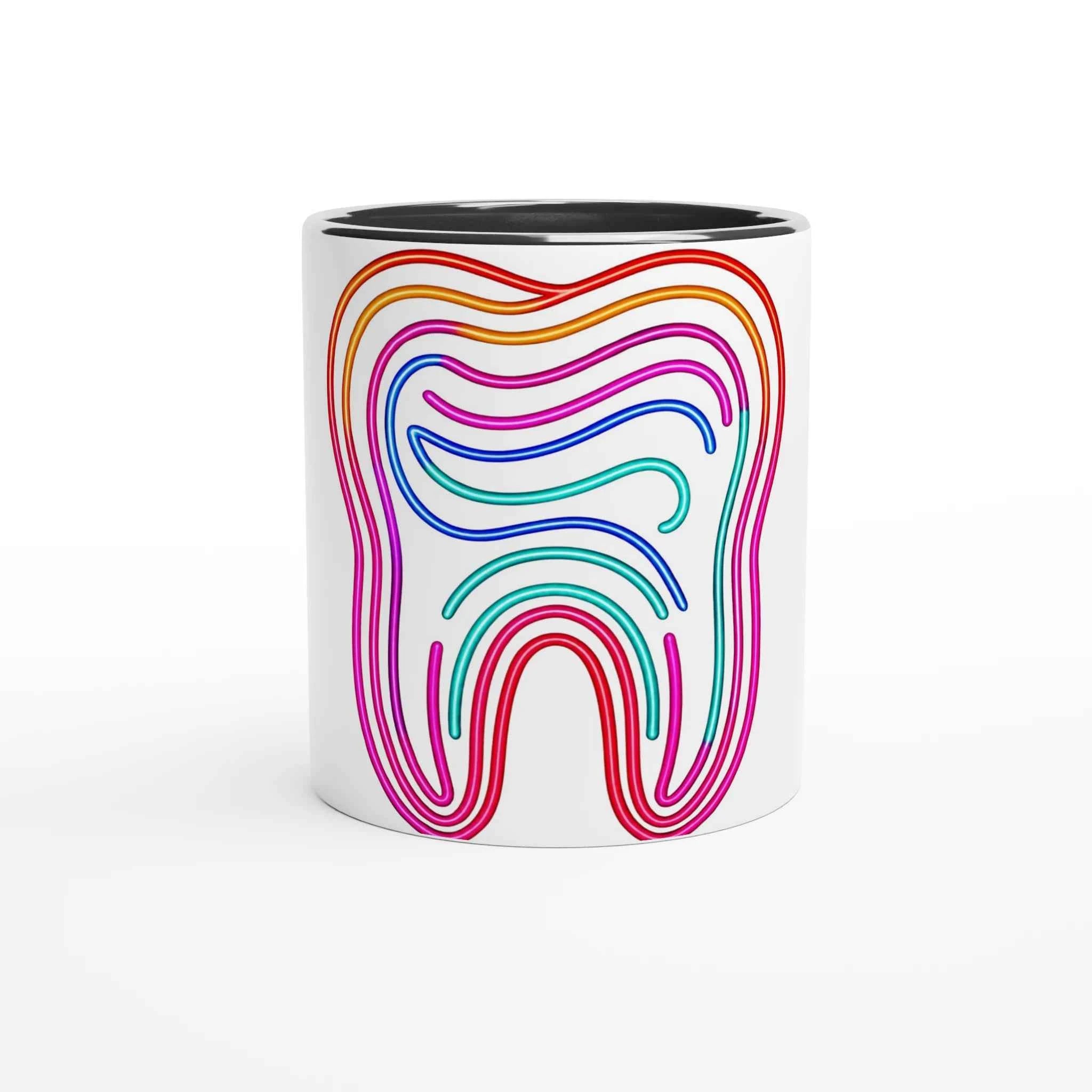 Neon Tooth 11oz Coffee Mug with Color Inside