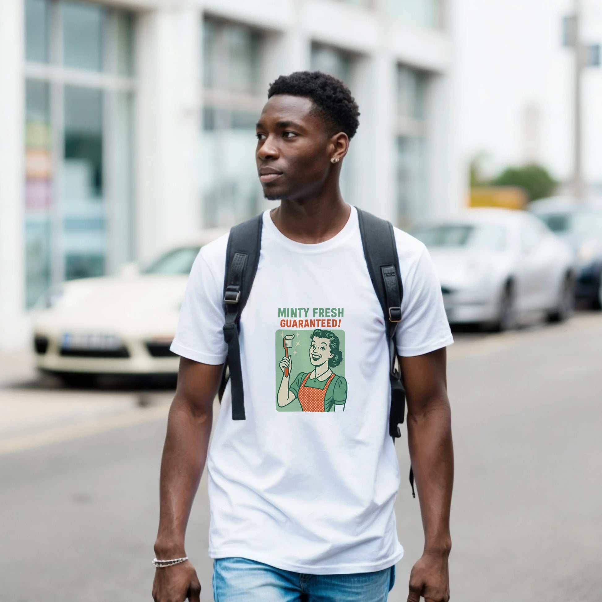 Minty Fresh Retro T-Shirt – Vintage Dental Humor Tee - F4 Custom Prints