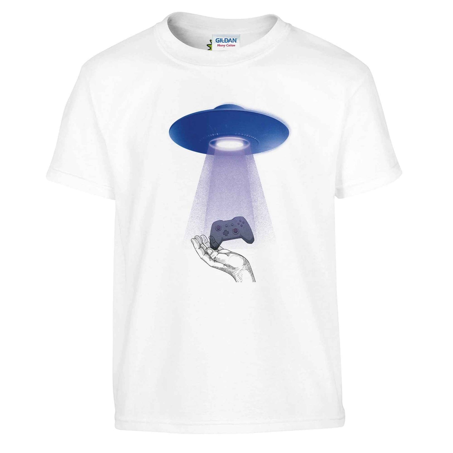 UFO Gamer Kid T-Shirt – Abducted by Gaming Tee (Sibling Rivalrze Collection) - F4 Custom Prints