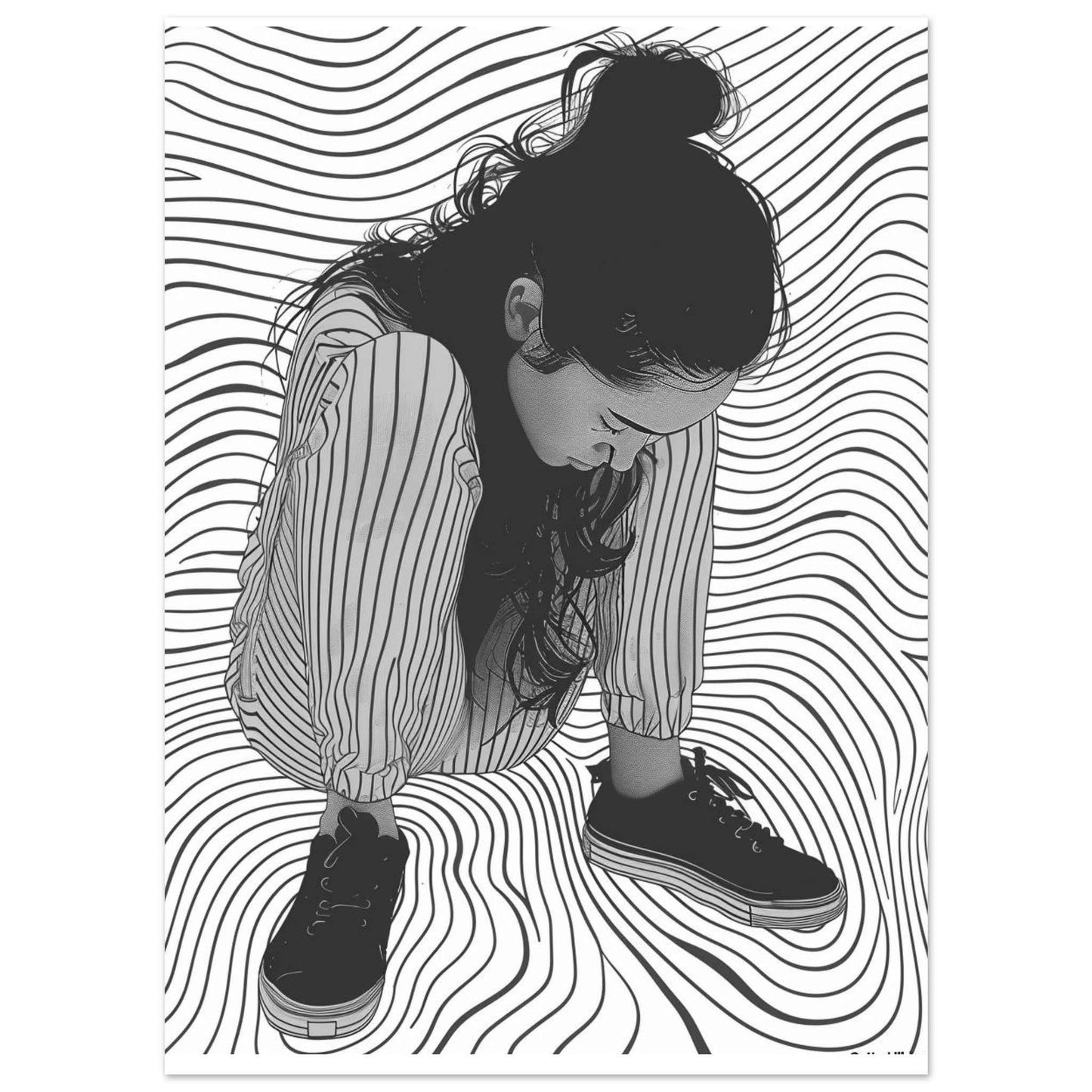 "Wavy Wonder" Poster – Striking Optical Illusion Wall Art (Multiple Sizes Available)