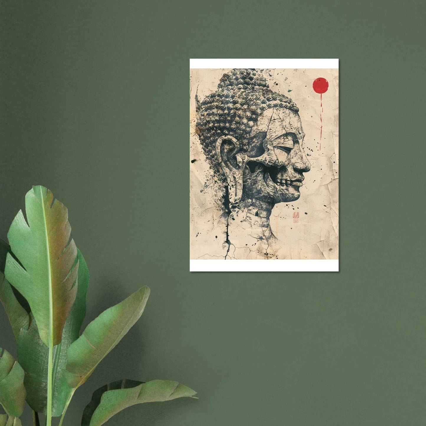 "Inner Buddha" Poster – Zen Urban Decay Wall Art (Multiple Sizes Available)