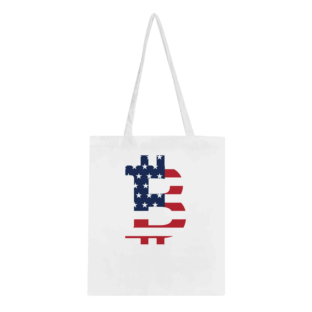 American Flag Bitcoin Tote Bag