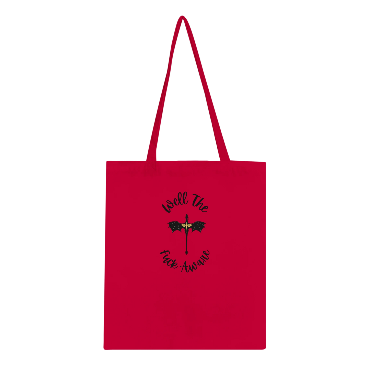 Well The Fuck Aware Tote Bag – Bookish Forth Wing Tote Bag - F4 Custom Prints