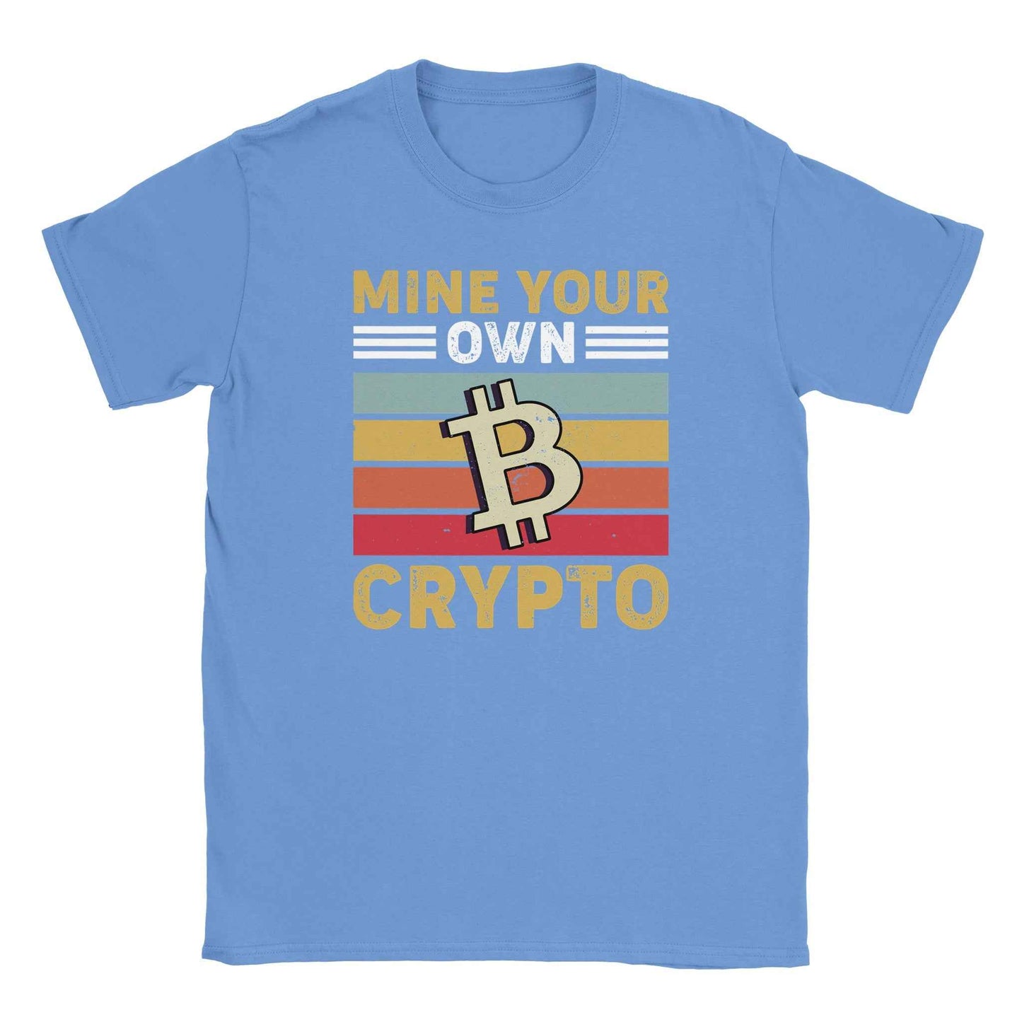 Bitcoin T-Shirt – 'Mine Your Own Crypto' Retro Sunset Design