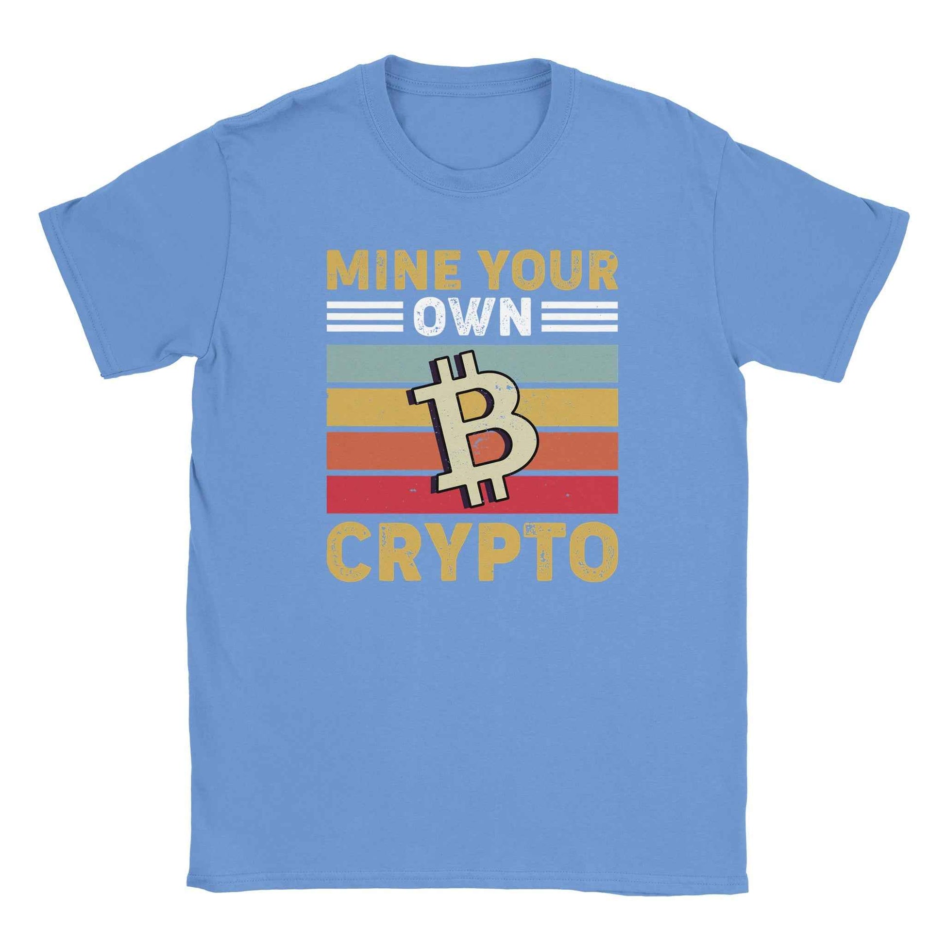 Bitcoin T-Shirt – 'Mine Your Own Crypto' Retro Sunset Design