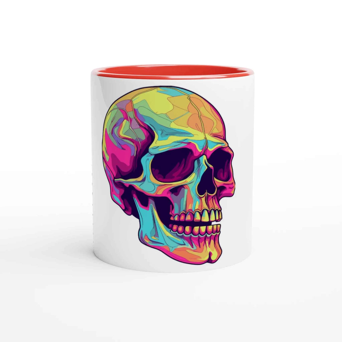 Neon Skull 11oz Coffee Mug with Color Inside