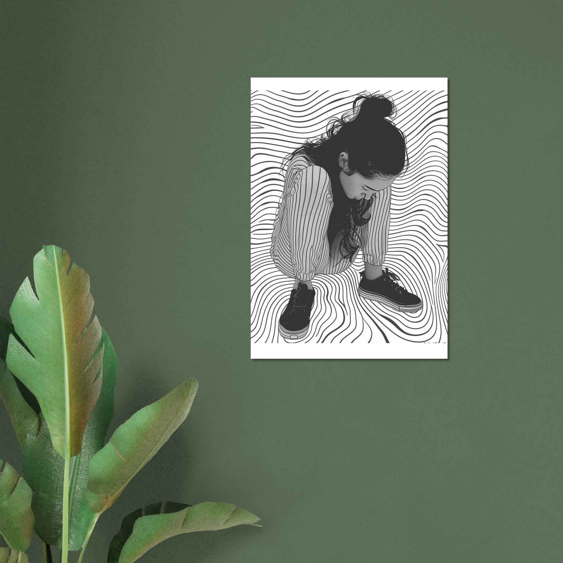 "Wavy Wonder" Poster – Striking Optical Illusion Wall Art (Multiple Sizes Available)