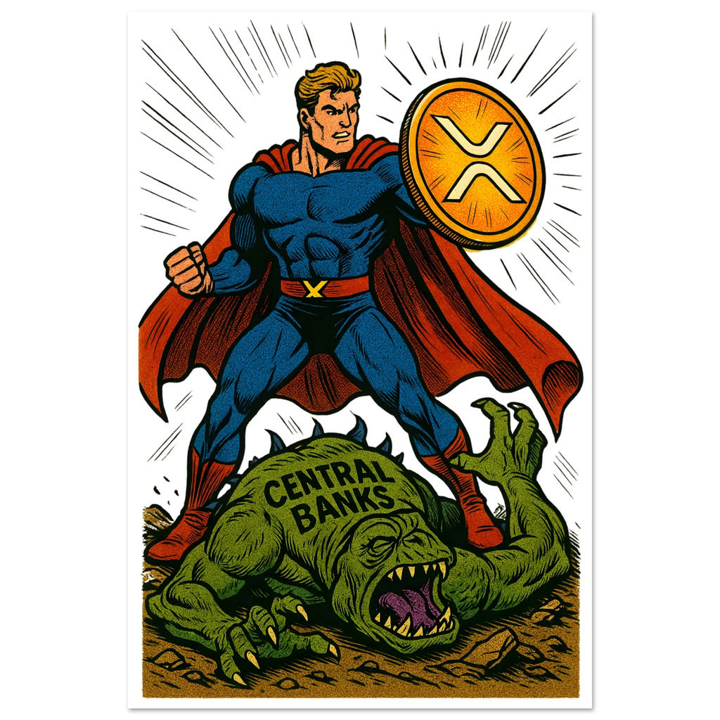 Crypto Hero XRP Fine Art Poster