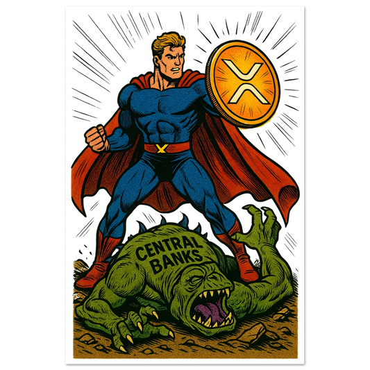 Crypto Hero XRP Fine Art Poster