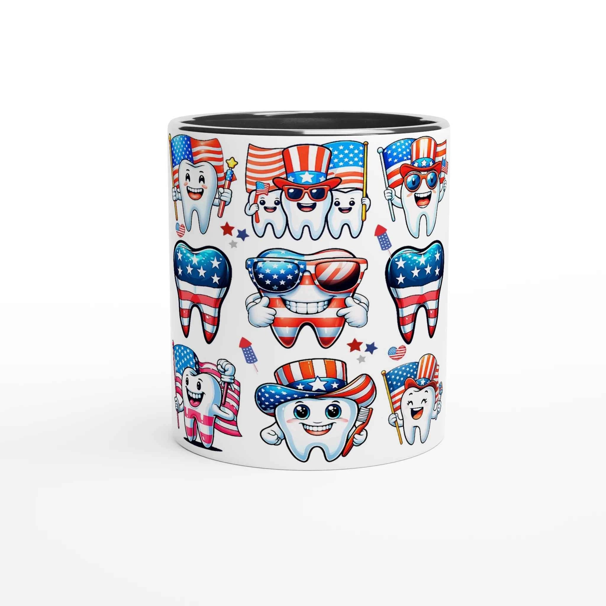 Dental Squad 4th of July 11oz Coffee Mug with Color Inside