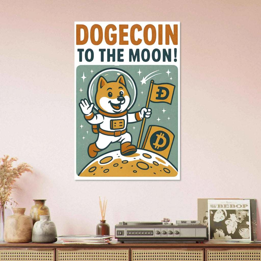 Retro Dogecoin Fine Art Poster