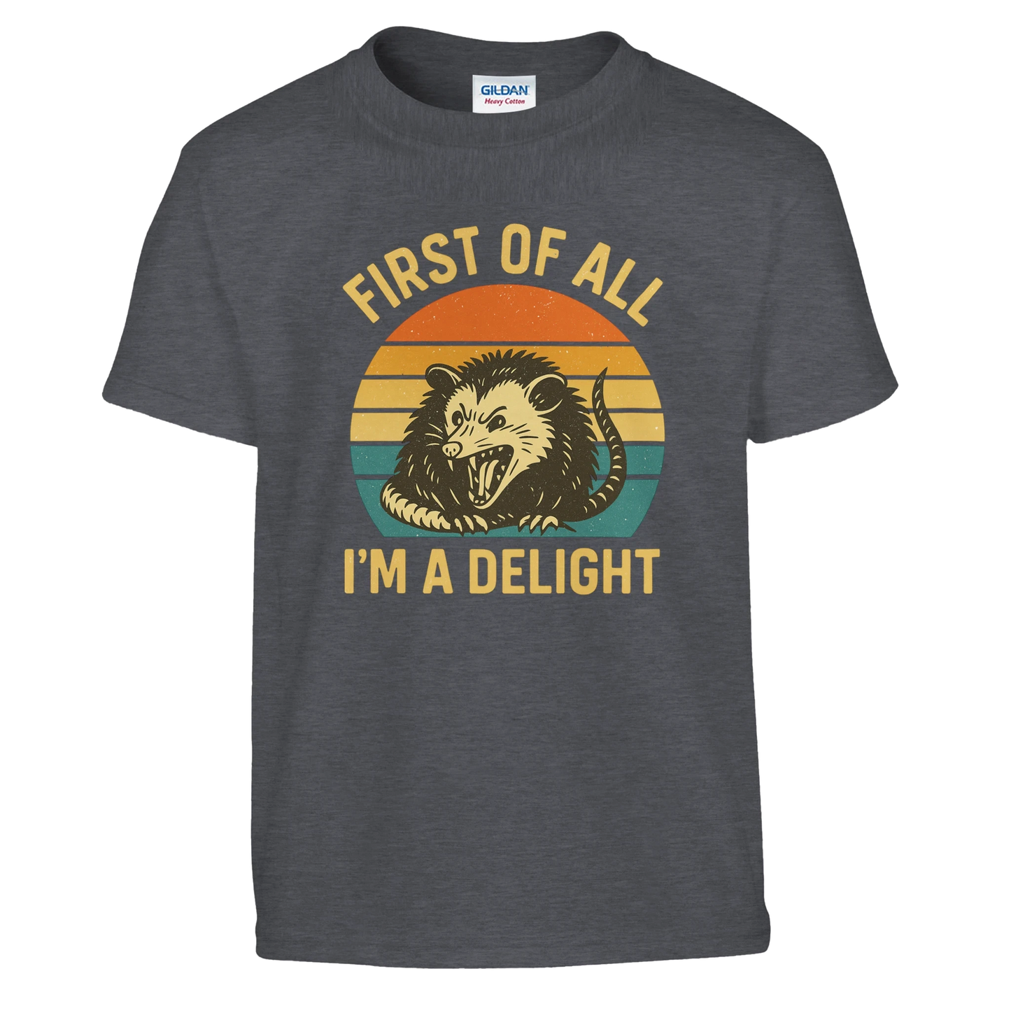 Kids First of All I’m a Delight Possum T-Shirt