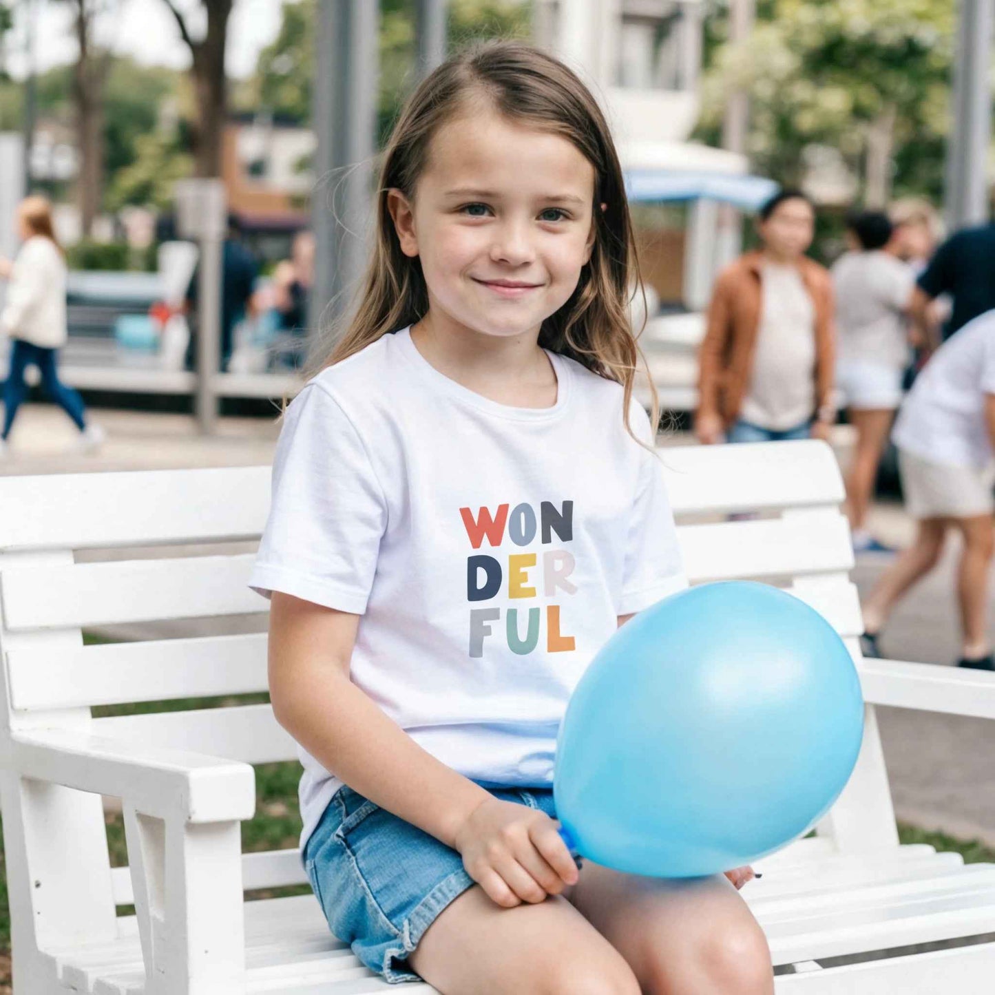 Wonderful Kids T-Shirt – Playful Pastel Lettering Tee for Happy Days