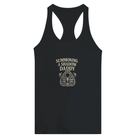 Summoning Shadow Daddy Racerback Tank – Dark Romance Workout Top - F4 Custom Prints