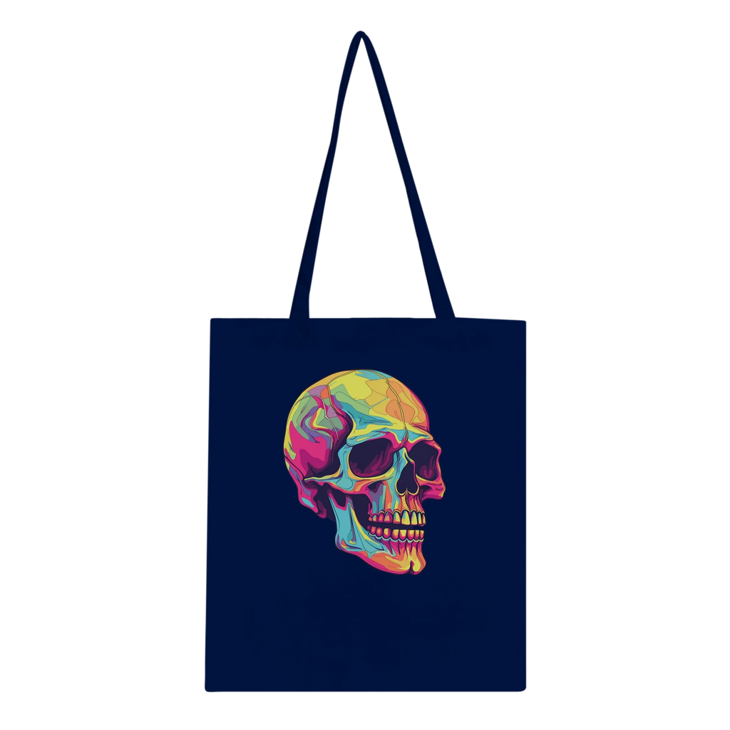 Neon Skull Tote Bag