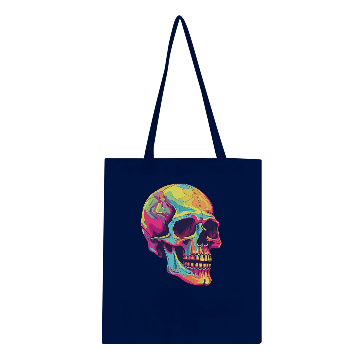 Neon Skull Tote Bag