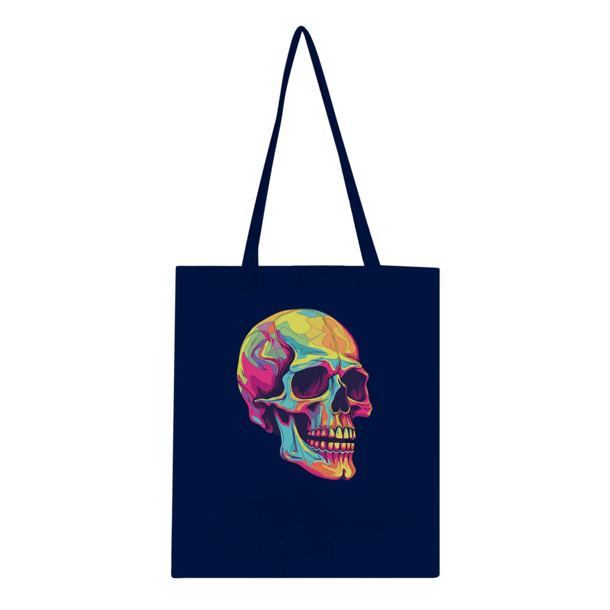 Neon Skull Tote Bag