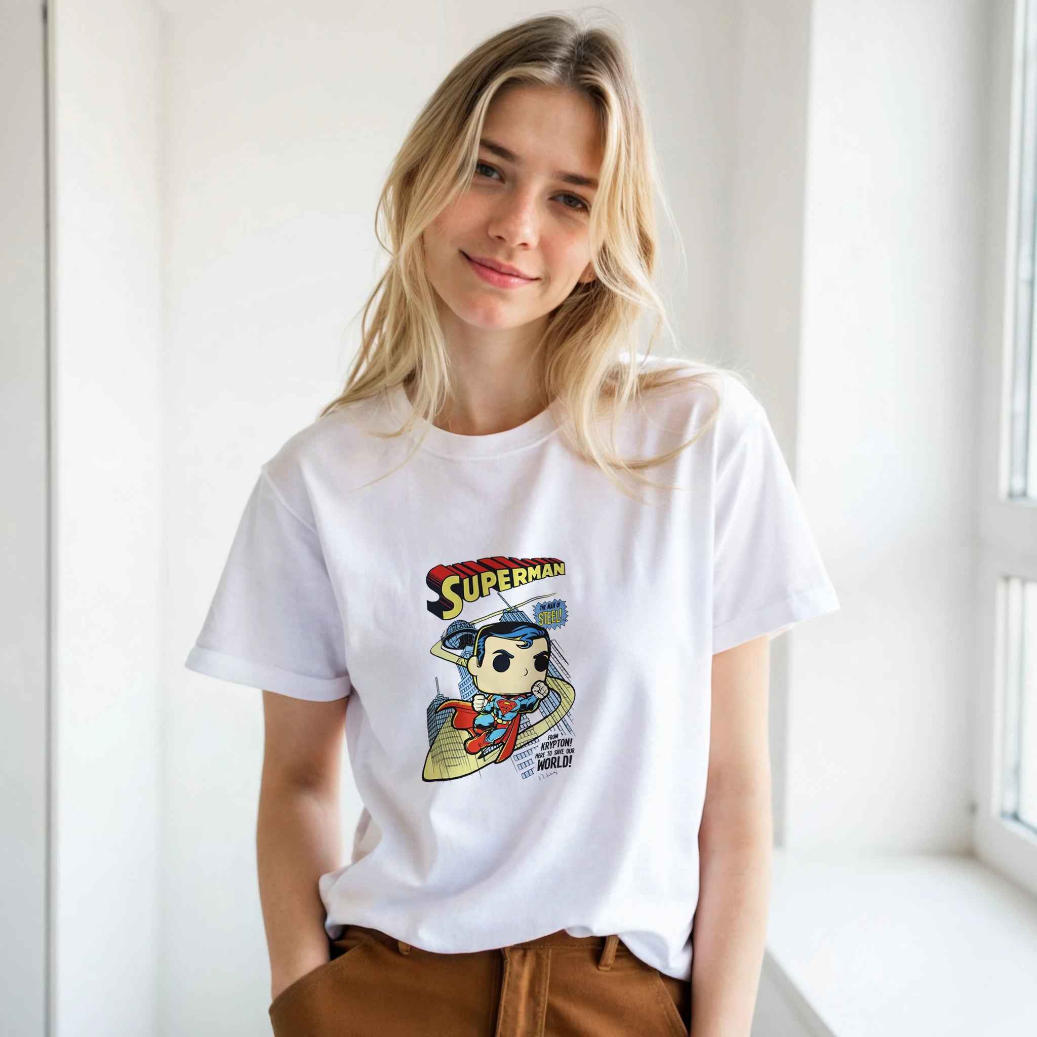 Funko Pop! Superman T-Shirt – Heroic Comic-Inspired Graphic Tee in Multiple Colors