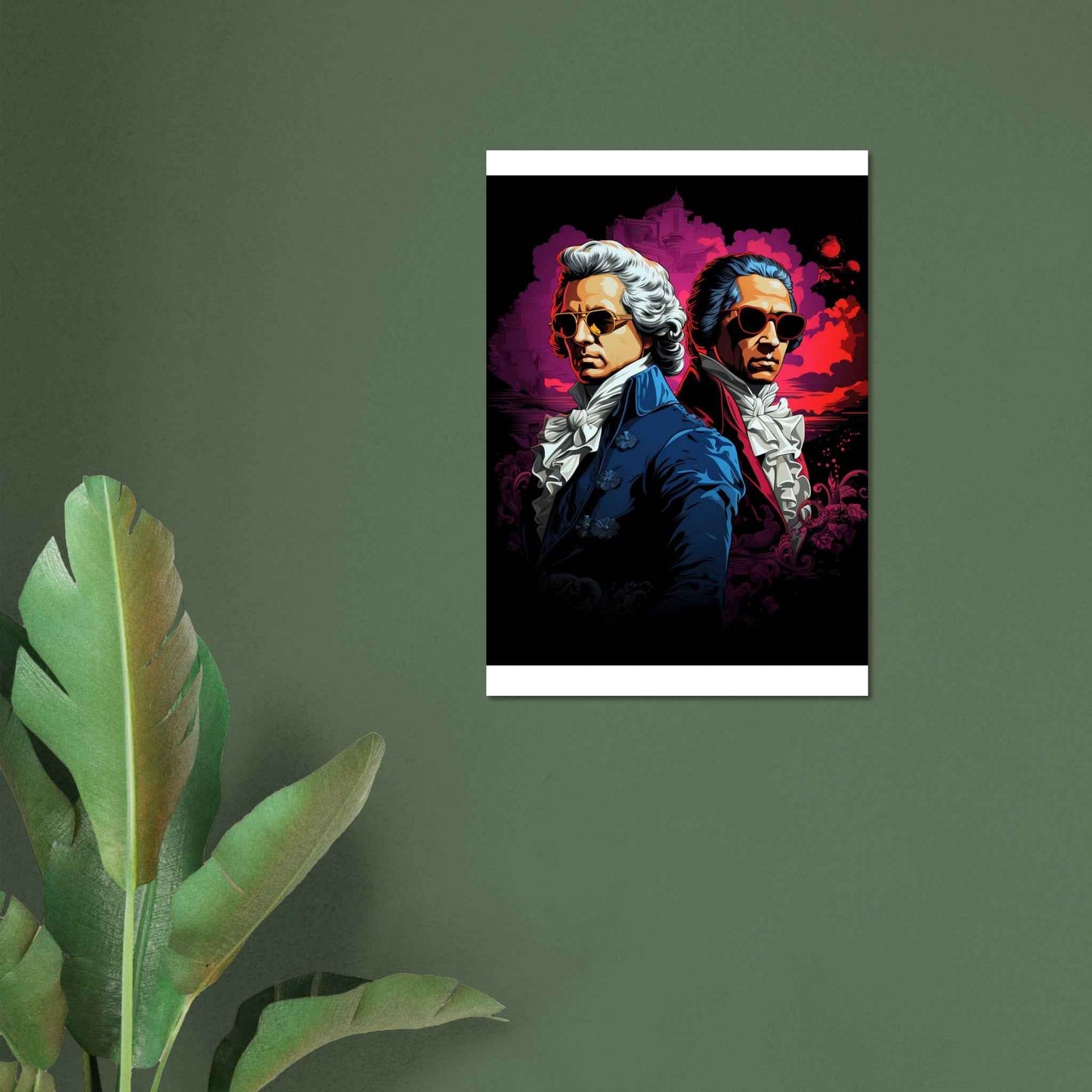 Classical Cool: Baroque Bad Boys Poster – Vibrant Neo-Classical Pop Art (Multiple Sizes Available)
