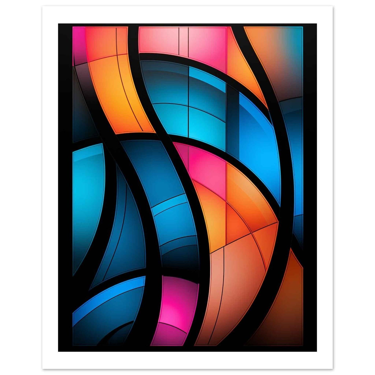 "Chromatica Swirl" Poster – Vibrant Abstract Wall Art (Multiple Sizes Available)