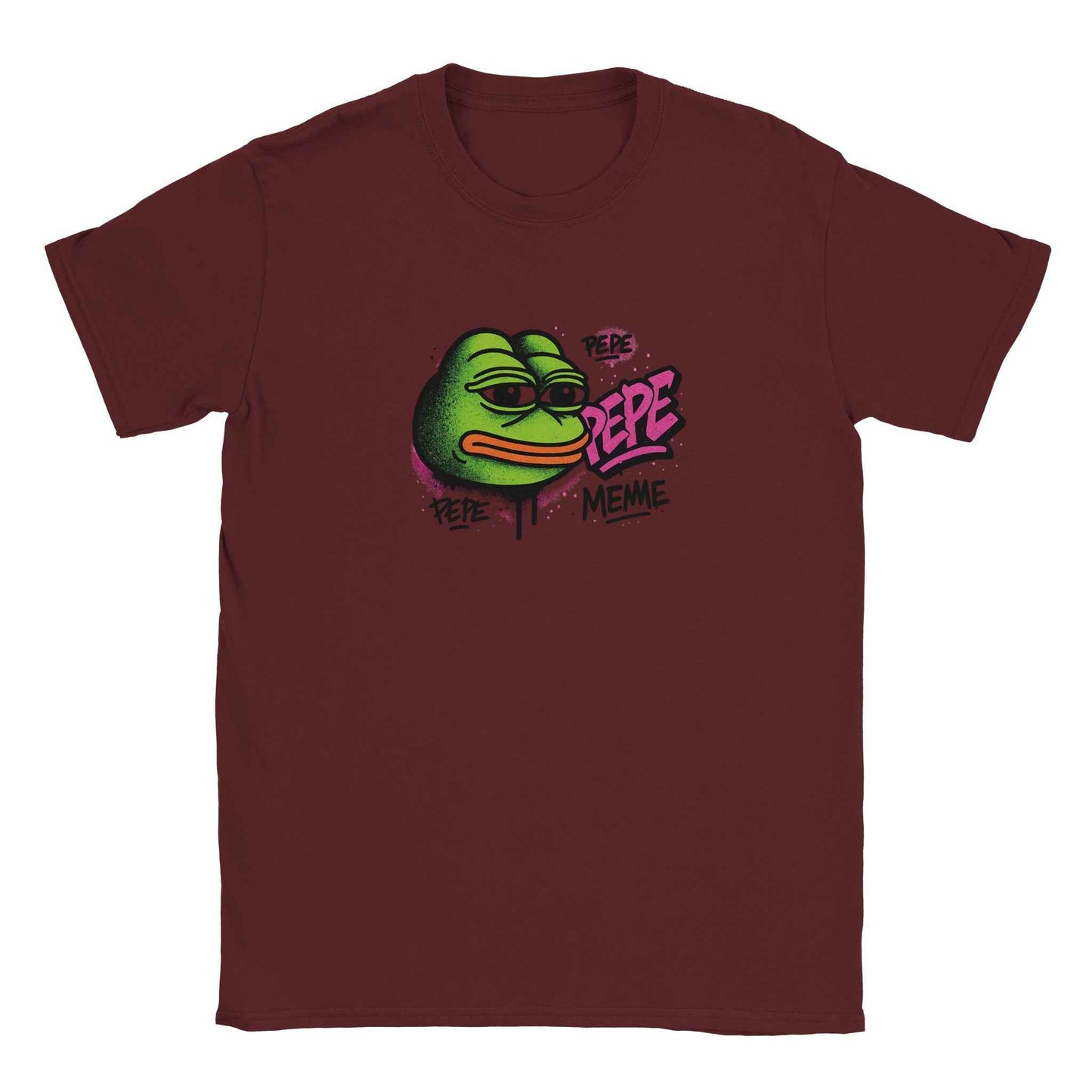 PEPE T-Shirt – Retro Arcade Frog Vibe in Neon Pink & Green
