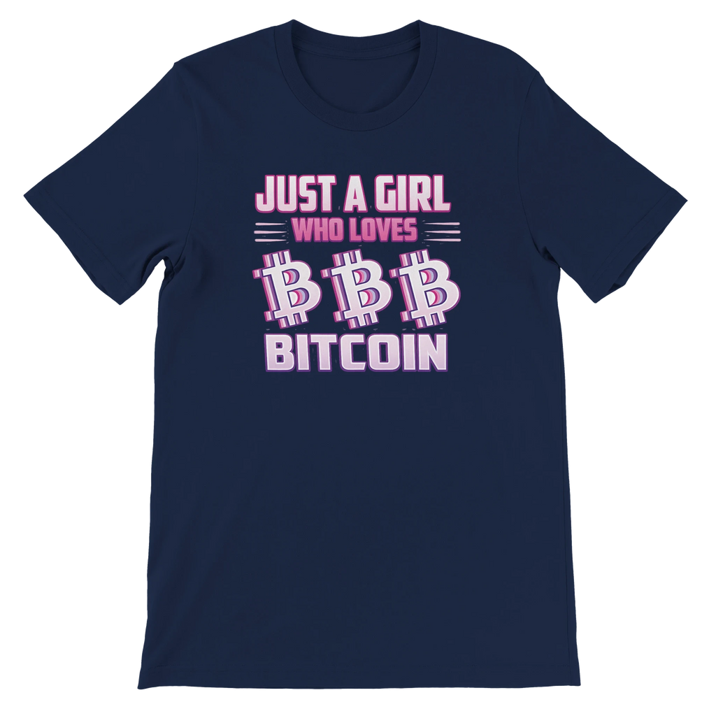 Bitcoin T-Shirt – Just a Girl Who Loves Bitcoin Retro Design