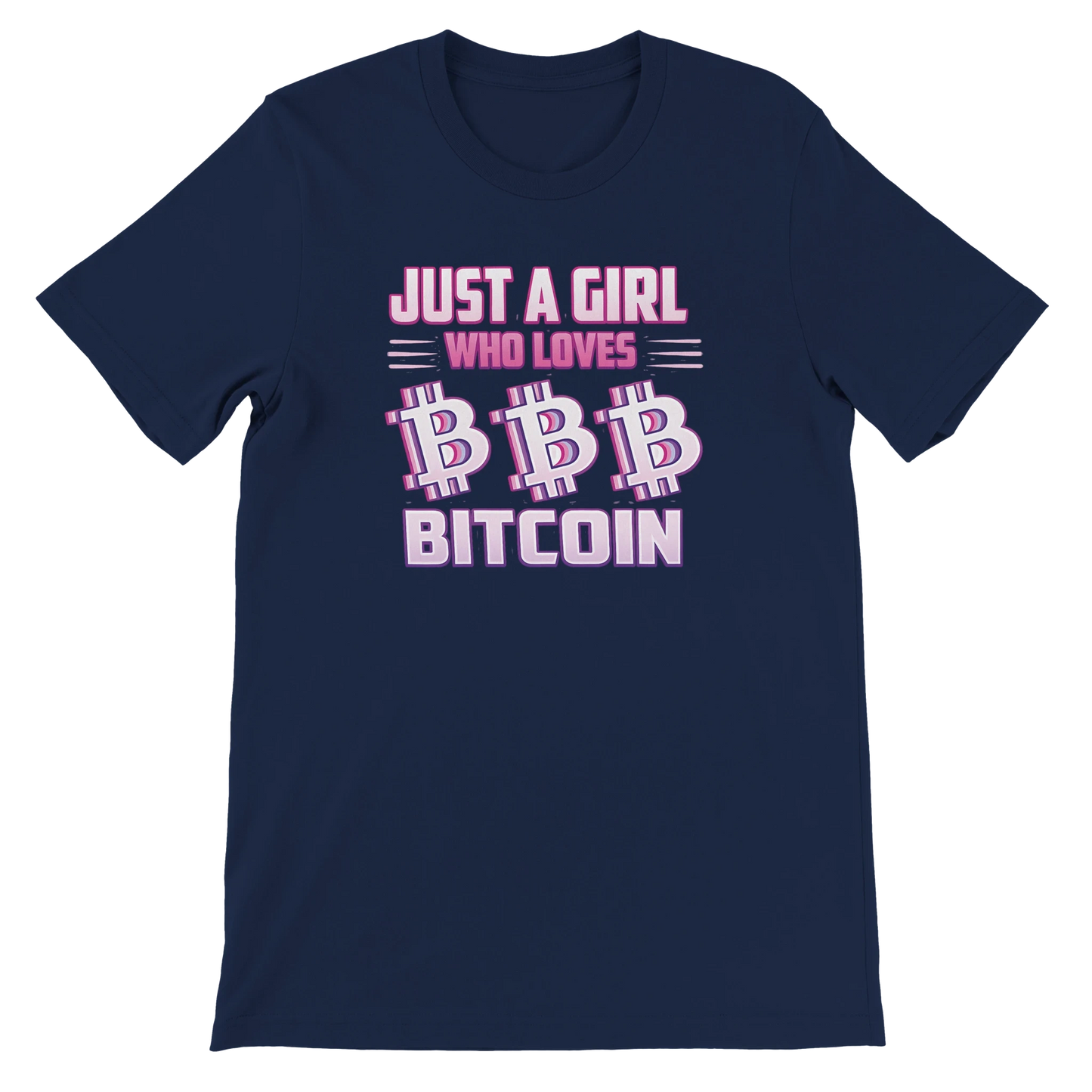 Bitcoin T-Shirt – Just a Girl Who Loves Bitcoin Retro Design