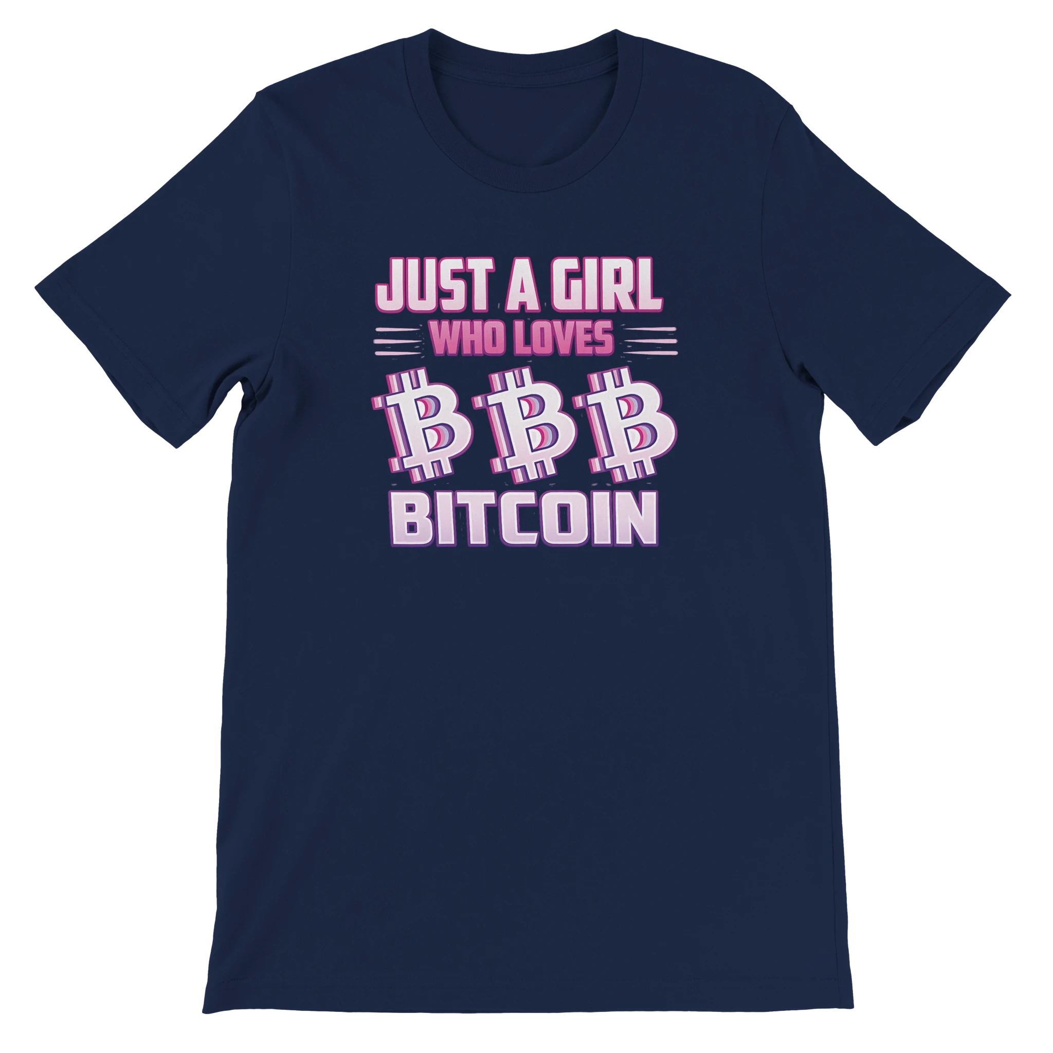 Bitcoin T-Shirt – Just a Girl Who Loves Bitcoin Retro Design