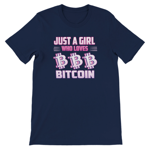 Bitcoin T-Shirt – Just a Girl Who Loves Bitcoin Retro Design