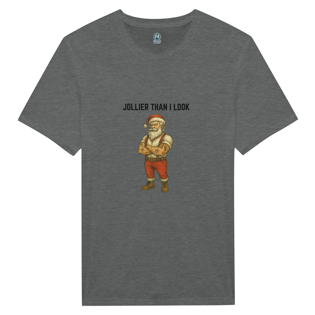 Tattooed Santa T-Shirt – Edgy Holiday Graphic Tee - F4 Custom Prints