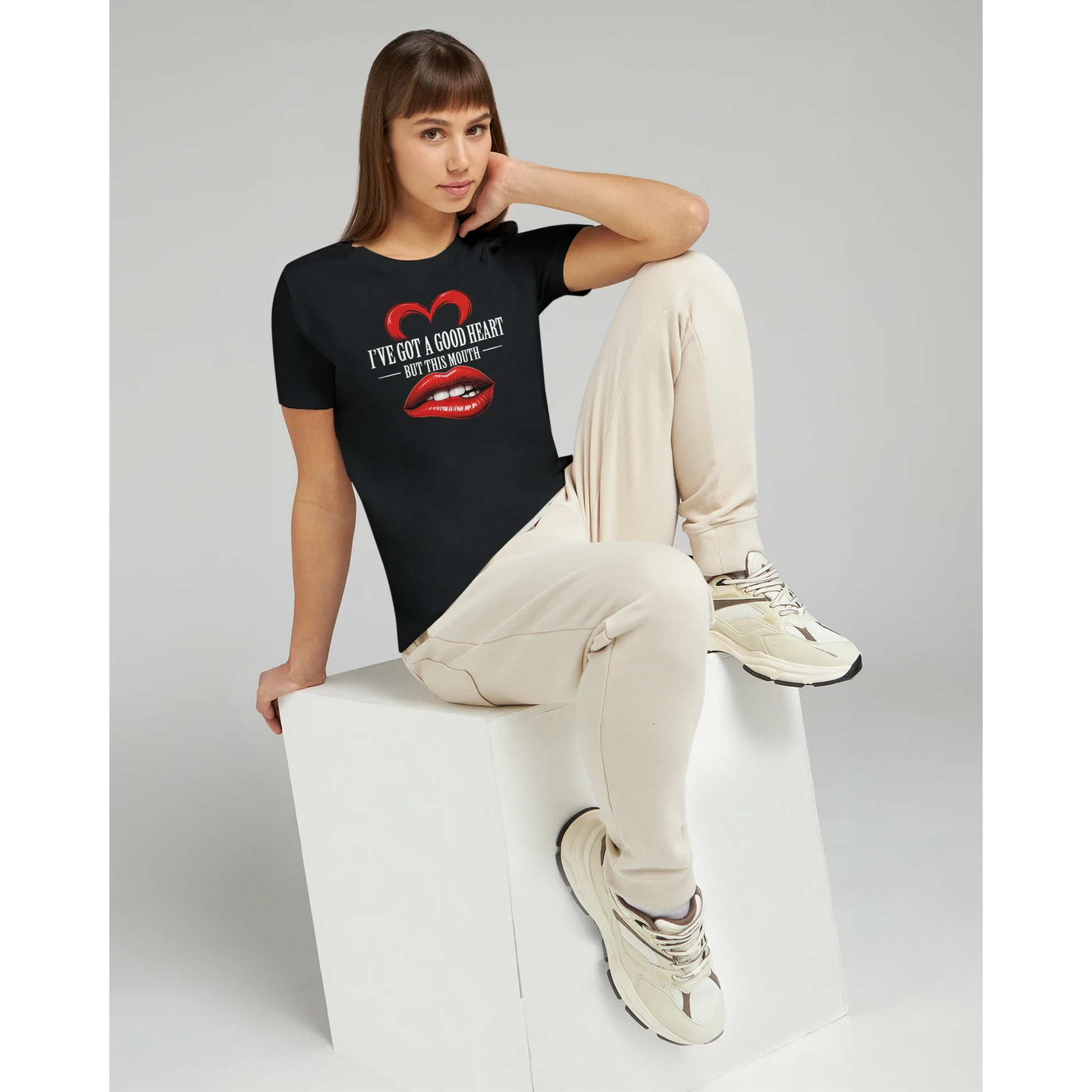 Women’s I’ve Got A Good Heart But This Mouth T-Shirt