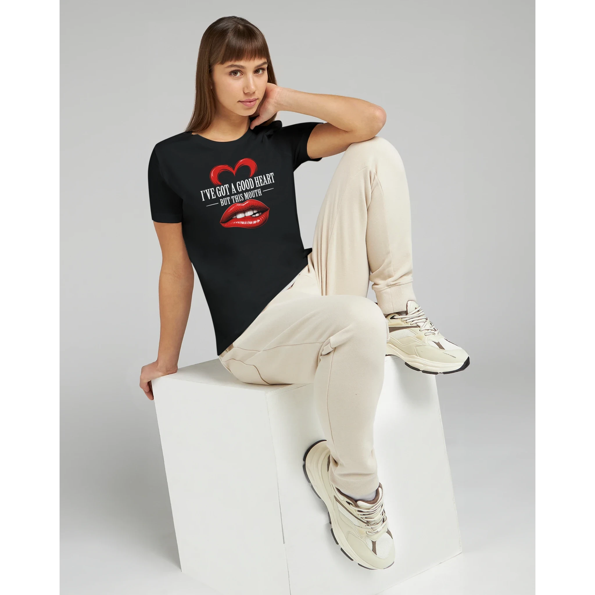 Women’s I’ve Got A Good Heart But This Mouth T-Shirt