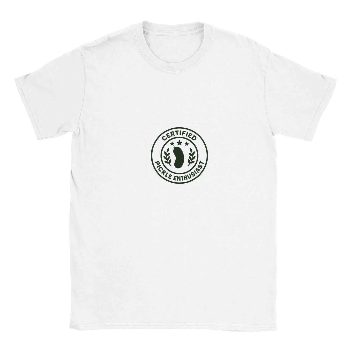 "Certified Pickle Enthusiast" Pickle T-Shirt – Classic Emblem Pickle Design for True Fans