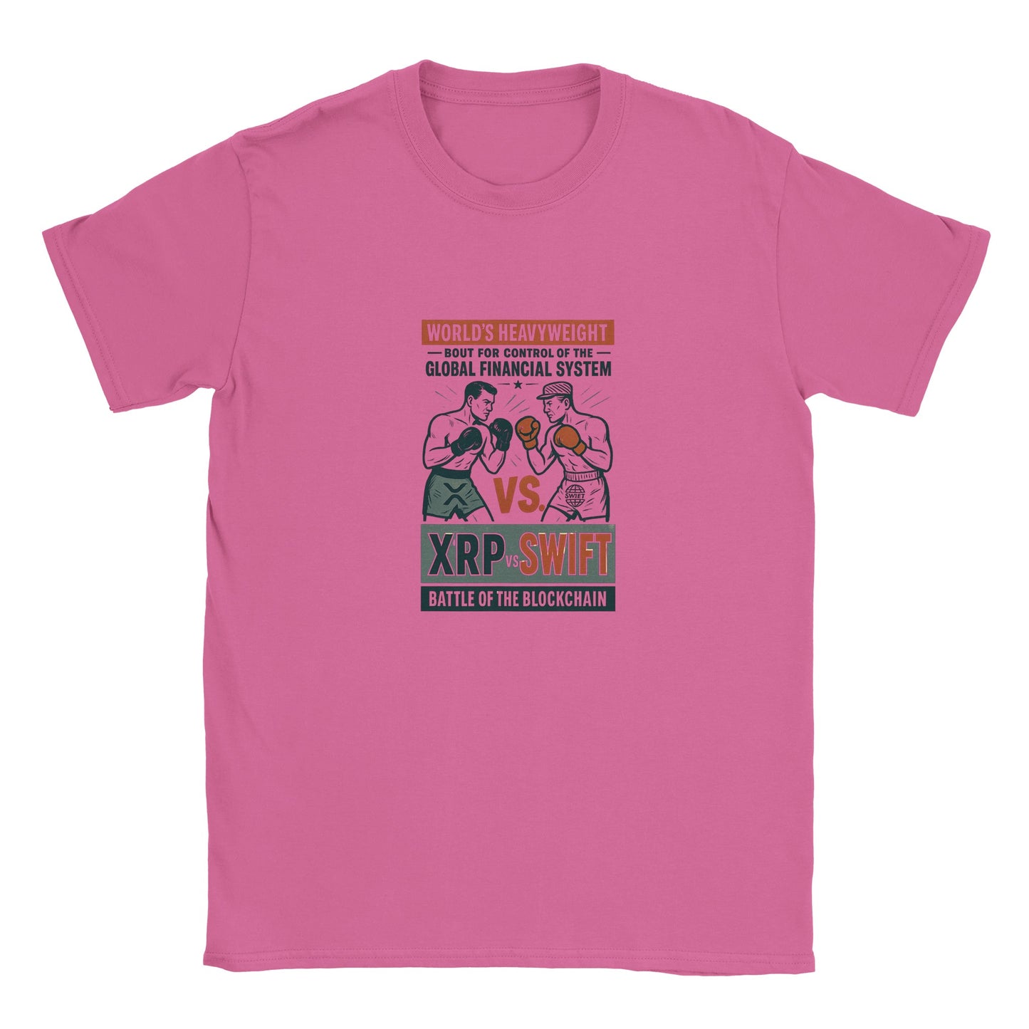 XRP Battle of the Blockchain T-Shirt – Vintage Crypto Graphic Tee - F4 Custom Prints