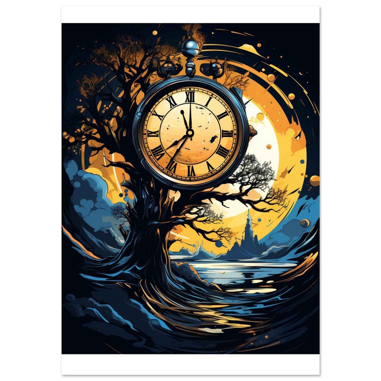 "Eternal Passage" Poster – Mystical Timepiece Wall Art (Multiple Sizes Available)