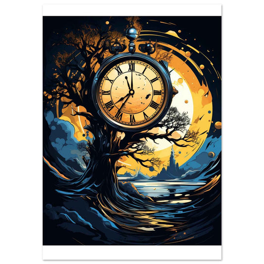 "Eternal Passage" Poster – Mystical Timepiece Wall Art (Multiple Sizes Available)