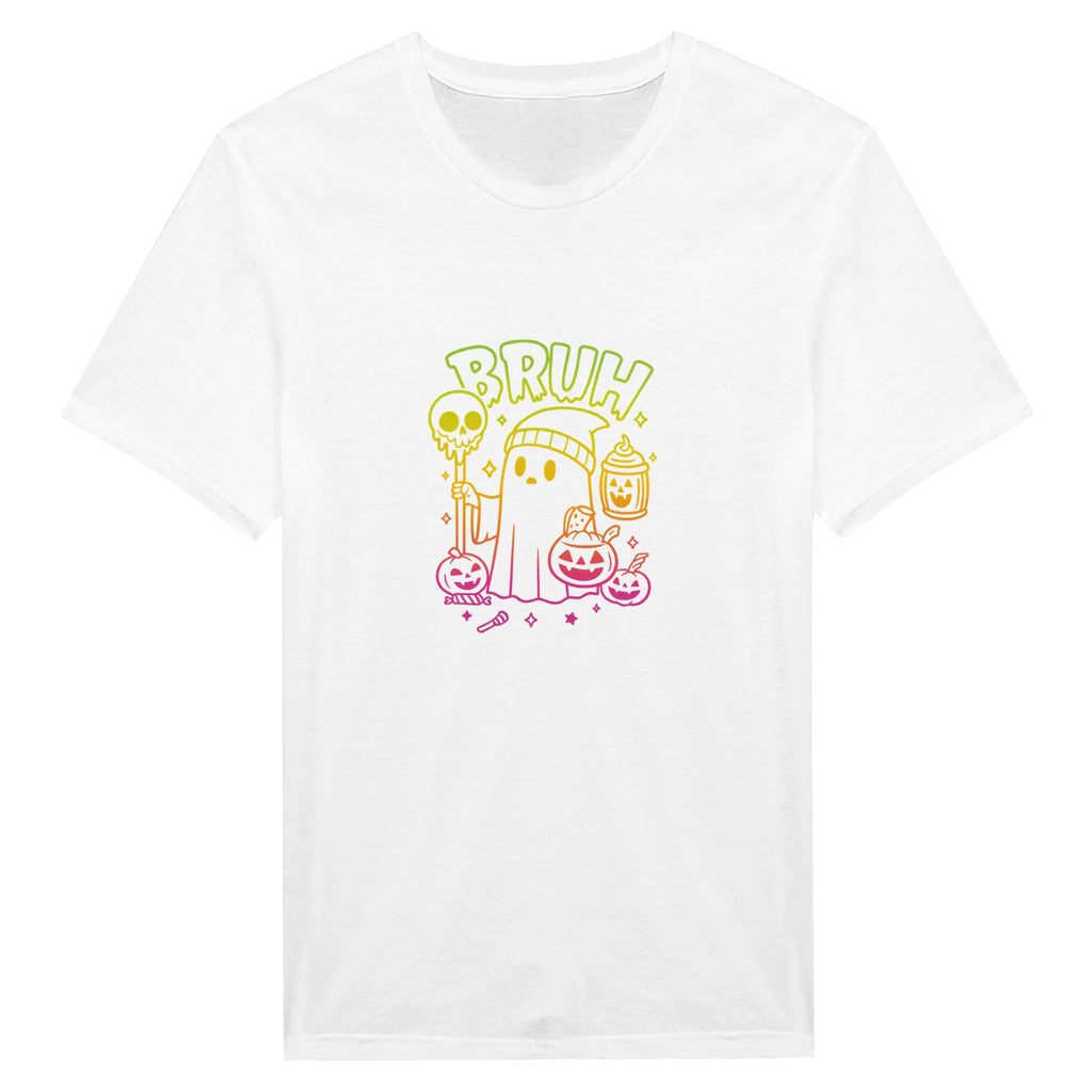 Bruh Halloween Ghost T-Shirt- Spooky Season Funny Meme Tee - F4 Custom Prints