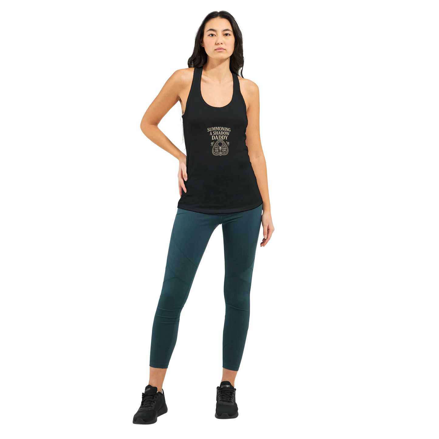 Summoning Shadow Daddy Racerback Tank – Dark Romance Workout Top - F4 Custom Prints